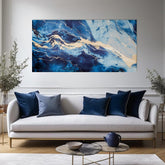 Zlatý dotyk na plátne Abstraktná Morská Vízia | rôzne rozmery